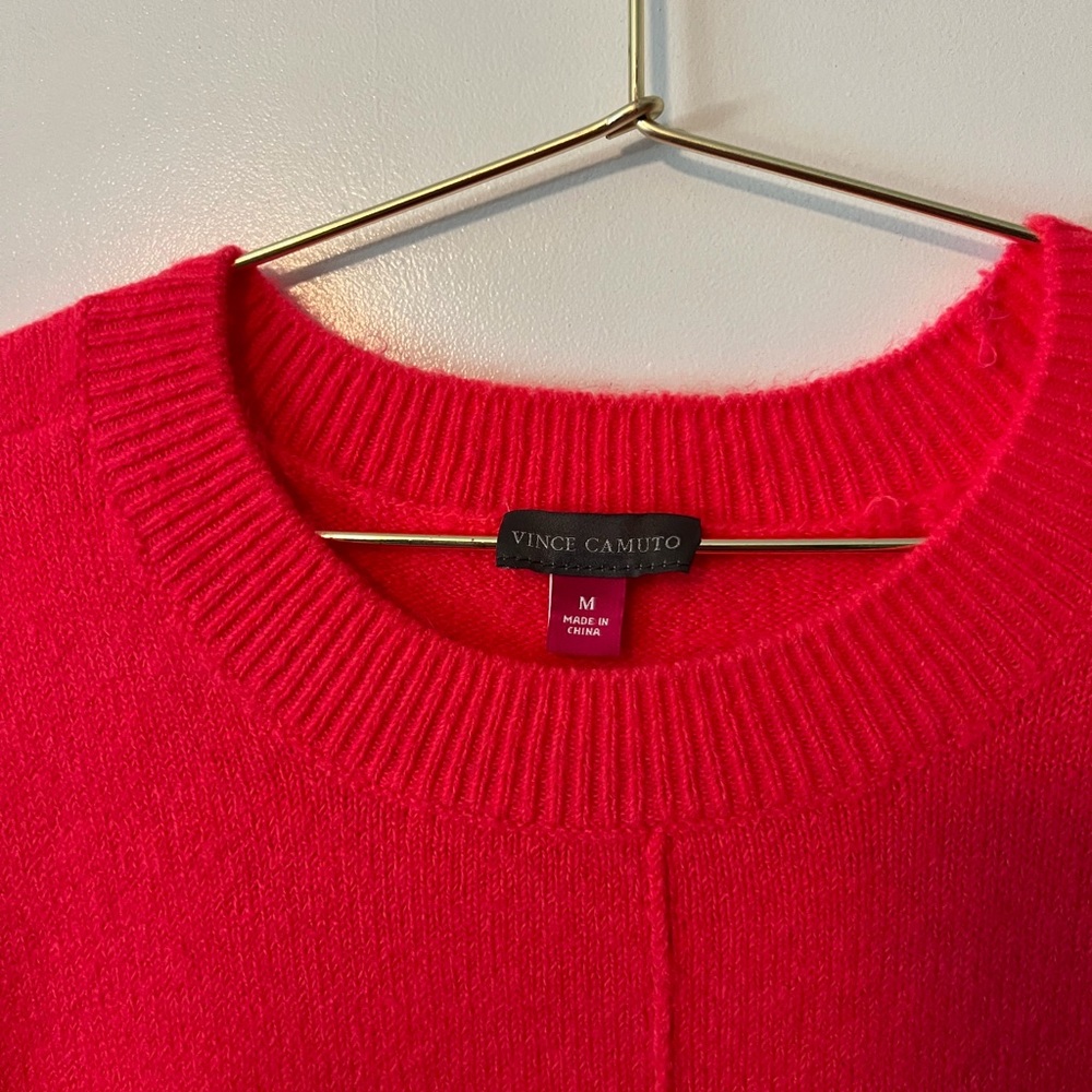 Vince Camuto Hot Pink Crewneck Sweater
